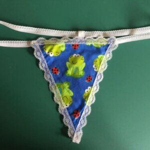 Womens Cute FROG G-String Thong Lingerie Panty Underwear